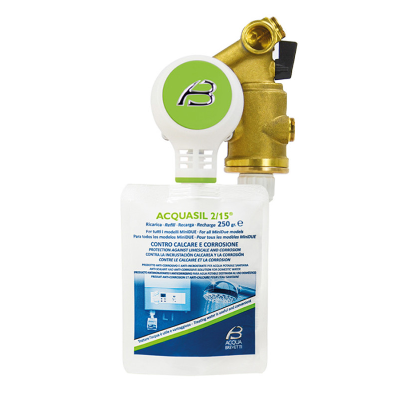 Proporcionálny dávkovač zmäkčovacieho roztoku Minidue s predfiltrom.