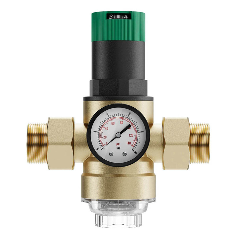 Mosadzný redukčný ventil USTM s manometrom.