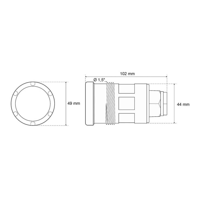 Rozmery bazénového osvetlenia SEAMAID MINI LED.