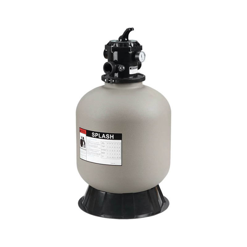 PP filtračná nádoba NEO, s horným 6 - cestným ventilom a manometrom.