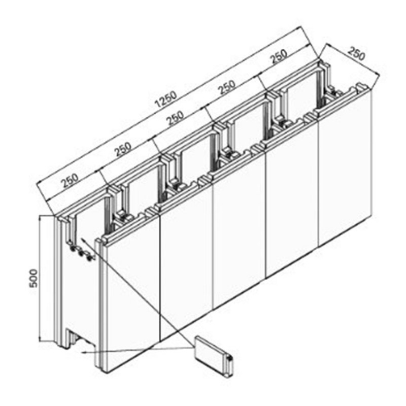 Rozmery tvárnice porocell BigBlock EPS.